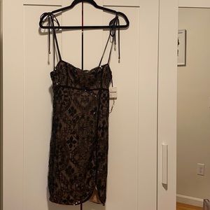 Black/nude Free People dress.